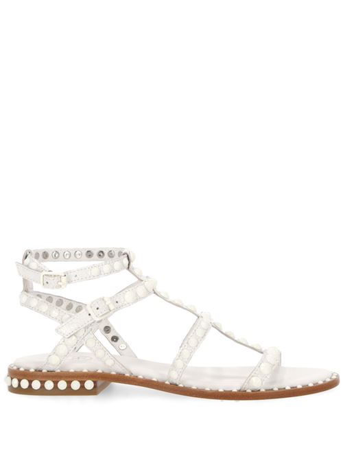 white calf leather cracked effect stud Ash | PRECIOUSBI07OFF WHITE/WHITE